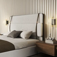 HOMCOM Led Wall Lamp 2 Pack, 5W Modern Indoor Starry Wall Light, Colour Temperature Adjustable 3000K/4000K/6500K, for Bedroom, Living Room, Hallway, Stairs, Black(m-8)