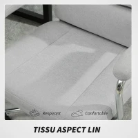 HOMCOM Fauteuil de bureau, chaise de bureau ergonomique avec hauteur réglable, fonction de bascule, 62 x 73 x 105-113 cm, gris(m-6)