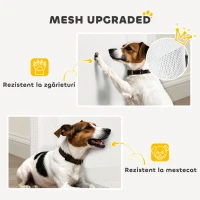 PawHut Gard Extensibil pentru Câini 0-140x86.5cm cu Blocare Automată Alb(m-5)