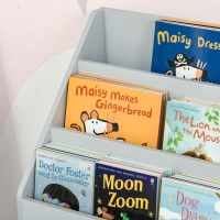 HOMCOM Libreria per Bambini con Cassetto, Libreria con Ripiani, 60 x 29,9 x 90 cm, Grigio(m-3)