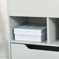 HOMCOM Estantería infantil con cajón estantería de libros con estantes 60x29,9x90 cm Gris(m-5)