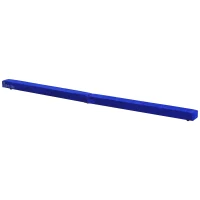 HOMCOM Poutre de gymnastique pliable poutre d'équilibre antidérapante 2,1 m revêtement daim bleu(m-10)