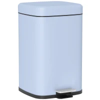 HOMCOM 20L Modern Boxy Metal Home Kitchen Bin - Light Blue(m-1)