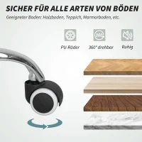 Vinsetto Massagstuhl Bürostuhl mit Massagefunktion, inkl. Fußstütze, höhenverstellbar, 64 cm x 70 cm x 118 cm, Schwarz(m-8)