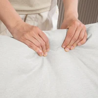 HOMCOM Poltrona da Salotto Moderna in Tessuto con Seduta Ampia e Imbottitura Spessa, 90x86x91 cm, Crema(m-9)