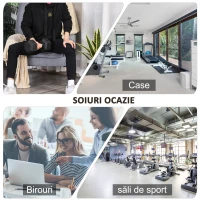 HOMCOM Ganteră de 12.5 kg Hexagonală Unică cu Mâner Antiderapant Negru(m-6)