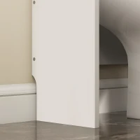 HOMCOM Mobile sopra WC con 3 Mensole Chiuse e Ripiano Aperto, in Legno, 65x22x161 cm, Bianco(m-9)
