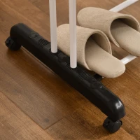 HOMCOM Foldable Clothes Drying Rack, 4-Tier Steel Garment Laundry Rack with Castors for Indoor and Outdoor Use, Black(m-10)