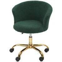 Vinsetto Bürostuhl, höhenverstellbarer ergonomischer Bürostuhl, drehbarer Sitz, Stahlrahmen, Grün(m-1)