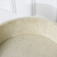 PawHut Kratzbaum Katzenbett Katzenkorb, inkl. Spielball, 40 cm x 40  cm x 49cm, Natur + Cremeweiß(m-9)