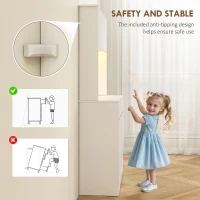 HOMCOM Küchenbuffet Küchenmöbel Aufbewahrung hoch mit RGB-LED-Licht, Arbeitsplatte, 6 Türen, 2 Schubladen, Weiß(m-4)