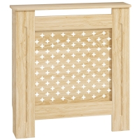 HOMCOM Cubreradiador de MDF Cubierta para Radiador para Salón Dormitorio Pasillo 78x19x82 cm Roble