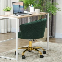 Vinsetto Chaise de bureau, fauteuil de bureau ergonomique réglable en hauteur, siège pivotante, piètement en acier, vert(m-7)