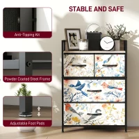 HOMCOM 4-Drawer Chest of Drawers - White(m-7)