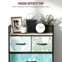 HOMCOM 4-Drawer Chest of Drawers - Blue(m-5)