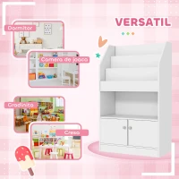 ZoneKiz Biblioteca Copii – Dulap din Lemn cu 2 Usi pentru Jucarii(m-6)