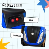 HOMCOM Ride On Tractor Toddler Walker Foot To Floor Slider w/ Horn Storage Steering Wheel for 1-3 Years Old Blue(m-6)