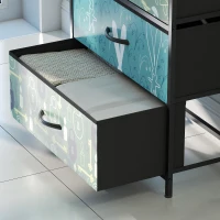 HOMCOM 4-Drawer Chest of Drawers - Blue(m-9)