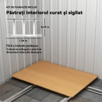 Outsunny Căsuță de Grădină cu Acoperiș Înclinat, 152x132x188 cm, Verde(m-5)