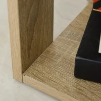 HOMCOM Libreria Scaffale in Legno a Parete con 3 Ripiani, Antiribaltamento, Piedini Antiscivolo, 40x29.2x87.9cm(m-12)