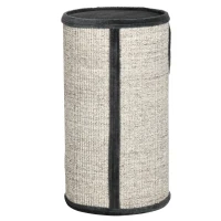 PawHut Kratztonne mit 3 Ebenen, inkl. Kratzfläche aus Sisalseil, Kratztonne für Katzen, 38 cm x 38 cm x 70 cm, Grau(m-12)