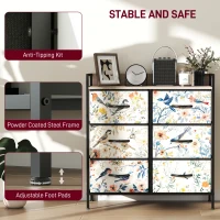 HOMCOM 6-Drawer Chest of Drawers - White(m-7)