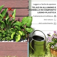 Outsunny Fioriera da Esterno con Spalliera a Doghe per Piante Rampicanti, 72x38x150cm, Marrone Chiaro(m-5)