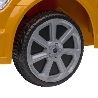 HOMCOM Kinder-Elektroauto, max. 3 km/h, mit Fernbedienung, Sicherheitsgurt, MP3-Anschluss, 3–5 Jahre, Gelb(m-10)