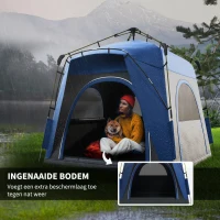Outsunny 4 Persoons Koepeltent Pop-Up - Waterdicht, UV 50+ Bescherming, voor 4 Personen(m-5)