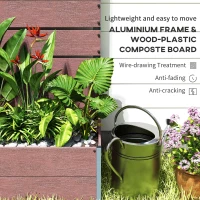 Outsunny 34 x 69.5cm Garden Planter Box, with Back Trellis, Brown(m-5)