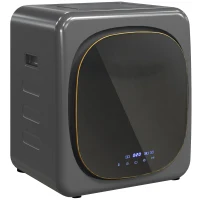 HOMCOM Sèche-linge avec désinfection UV, compact, capacité de 4 kg, acier inoxydable, Gris(m-6)