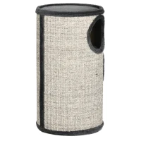 PawHut Kratztonne mit 3 Ebenen, inkl. Kratzfläche aus Sisalseil, Kratztonne für Katzen, 38 cm x 38 cm x 70 cm, Grau(m-11)