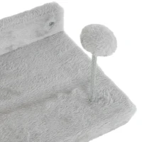 PawHut Juego de Pared de Escalada para Gatos con Postes de Sisal Plataforma Doble con Escalera y 1 Plataforma para Saltar Gris(m-9)