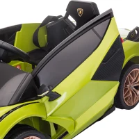 HOMCOM Kinder-Elektroauto, Lamborghini, 3-5 km/h, Fernsteuerung, für 3-5 Jahre, Grün(m-14)
