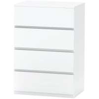 HOMCOM Kommode Sideboard Schubladenkommode, 4 Schubladen, 55 cm x 33 cm x 80 cm, Weiß