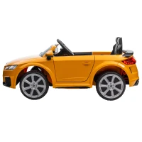 HOMCOM Kinder-Elektroauto, max. 3 km/h, mit Fernbedienung, Sicherheitsgurt, MP3-Anschluss, 3–5 Jahre, Gelb(m-15)