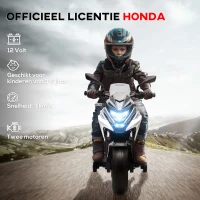 AIYAPLAY Elektrische Kinder Motor Honda, 3 km/u, Muziek & Licht, 3-6 Jaar, tot 30 kg, Wit(m-7)