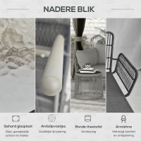 Outsunny Tuin Hoekbank Rattan 2 Zits voor Tuin & Terras, Lichtgrijs(m-6)