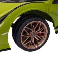 HOMCOM Kinder-Elektroauto, Lamborghini, 3-5 km/h, Fernsteuerung, für 3-5 Jahre, Grün(m-11)