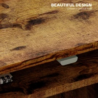 HOMCOM Boxy Work Desk, with Shelf - Wood-Effect(m-5)