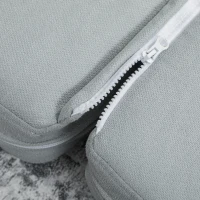 HOMCOM Sofá perezoso sillón convertible plegable en 4 partes con respaldo inclinable, 137,5 x 85,5 x 74 cm, gris claro(m-5)