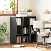 HOMCOM Nine-Cube Storage Shelf - Black(m-2)