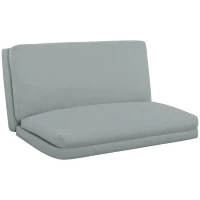 HOMCOM Lazy Sofa Schlafsessel klappbar in 4 Teile mit verstellbarer Rückenlehne, 137,5 x 85,5 x 74 cm, Hellgrau(m-6)