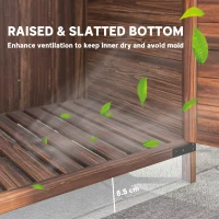 Outsunny 103.5 x 59 cm Wooden Garden Shed - Brown(m-6)