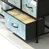 HOMCOM 5-Drawer Chest of Drawers - Blue(m-9)