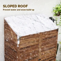 Outsunny 103.5 x 59 cm Wooden Garden Shed - Brown(m-7)