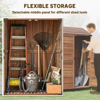 Outsunny 103.5 x 59 cm Wooden Garden Shed - Brown(m-4)