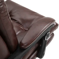 Vinsetto Fauteuil de bureau chaise de bureau ergonomique avec hauteur réglable dossier inclinable repose-pied rétractable marron(m-9)