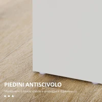 HOMCOM Tavolo da Pranzo Moderno in Legno per 4-6 Persone, 120x69x75cm, Grigio e Bianco(m-7)