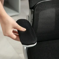 Vinsetto Chaise de Bureau Réglable et Inclinable avec Appuie-tête Amovible, en Tissu en Maille, 60x59x114-122 cm, Noir(m-4)